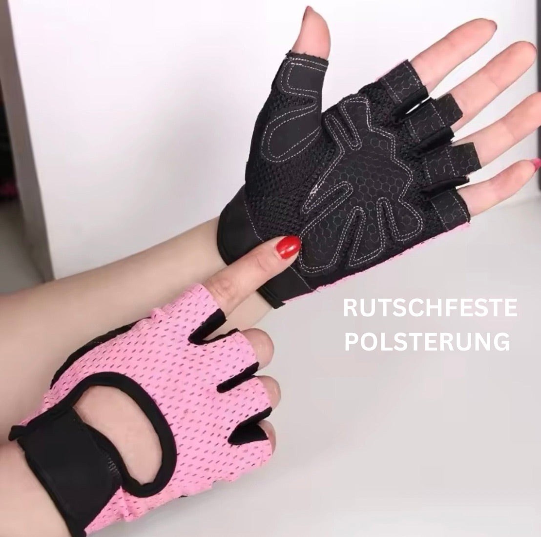 „GripFlex“ - Fingerlose Gymhandschuhe